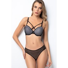 Miorre Push-Up Dolgulu Çapraz Biye Detaylı Sütyen Takım