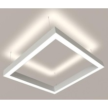TekwaT Çift Yönlü Kare 100x100 Lineer Armatür (CRI>95) 3000 Kelvin Beyaz Kasa