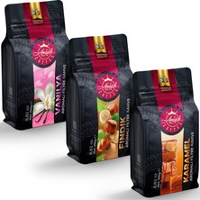 Anisah Coffee Aromalı Filtre Kahve Seti 3X250gr Chemex Öğütüm Fındık, Vanilya, Karamel Aromalı