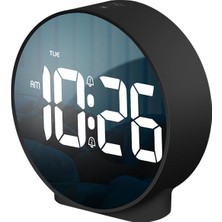 Valkyrie Çift Alarmlı LED Touch Snooze Şık Tasarım Masa Saati Siyah