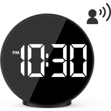 Valkyrie Çift Alarmlı LED Touch Snooze Şık Tasarım Masa Saati Siyah