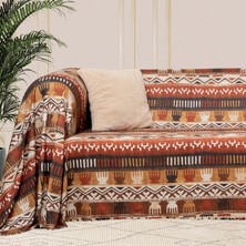 Latuda Softmicro Iskandinav Desenli Boho Toprak Koltuk Örtüsü , Kanepe Örtüsü , Koltuk Şalı , Tv Battaniyesi  130X180 cm