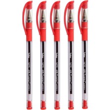 Faber-Castell 1425 Kırmızı Iğne Uçlu Tükenmez Kalem 5'li