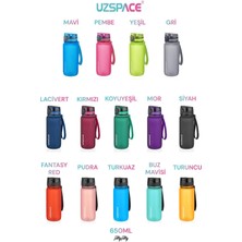 Uzspace 650 ml Tritan Su Matarası 14 Farklı Renk Softtouch