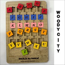 Woody City Ahşap Ingiliz Alfabesi Çocuk Zeka Oyunu