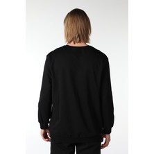 Defy's Erkek Baskılı Sweatshirt Siyah - S