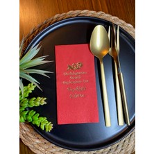 Kidspartim Gold Yaldızlı Kırmızı Mutluluğumuzu Bizimle Paylaştığınız Için Teşekkür Ederiz Peçete 16 Lı