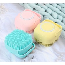 Via De Luna Şampuan Hazneli Jel Hazneli Banyo Lifi Banyo Kesesi Sırt Kesesi Hazneli Silikon Kese Lif