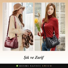 Swico Remado Kadınlar Için Büyük Kapasiteli Şık Omuz Çantası (Yurt Dışından)