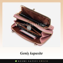 Swico Remado Kadın Vintage Çiçek Nakış Çapraz Telefon Çantası (Yurt Dışından)
