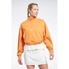 Reebok Wor Knit 1/4 Zip Mavi Kadın Sweatshirt