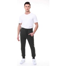 Garage Casual Wear Erkek Tek Alt Eşofman Manşetli Haki