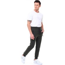 Garage Casual Wear Erkek Tek Alt Eşofman Manşetli Haki