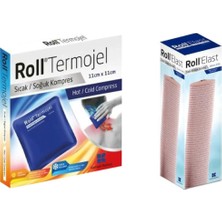 Roll Elast Ten Rengi Tıbbi Elastik Bandaj 15 cm x 3.5 m + Termojel Sıcak Soğuk Kompress 11 cm x 11 cm