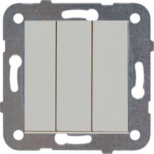 Viko Artline Novella Saten Üçlü Anahtar Çerçevesiz 92605168