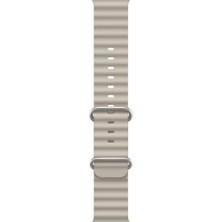 Quse Ocean Loop Silikon Kordon, Apple Watch Series SE/10/9/8/7/6/5/4/3 ile Uyumlu, 42mm/41mm/40mm/38mm, Yıldız Işığı