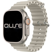 Quse Ocean Loop Silikon Kordon, Apple Watch Series SE/10/9/8/7/6/5/4/3 ile Uyumlu, 42mm/41mm/40mm/38mm, Yıldız Işığı