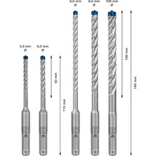 Bosch Expert Sds Plus-7x Kırıcı Delici Delme Ucu Seti 5/6/6/8/10 mm 5 Parça