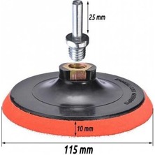 Rodex Deliksiz Cırt Zımpara Disk Tabanı Altlığı 115MM M14 + Pim Matkap Aparatı