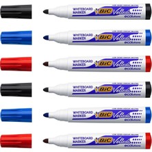 Bic Yuvarlak Uç Beyaz Tahta Kalemi 6'lı Set Çok Renkli Alkol Bazlı Mürekkep 1 Adet