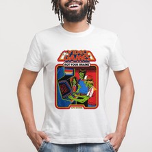 Built By Crazy Video Games Rot Your Brains 80 Unisex Tişört