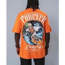 Amor Man Büyük Beden Özel Tasarım Forever Sırt Baskılı %100 Pamuk Oversize Erkek T-Shırt