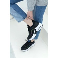 Konfores 1657 Anatomik Air Tabanlı Bayan Sneakers Ayakkabı - NKT01657-SIYAH Beyaz-40