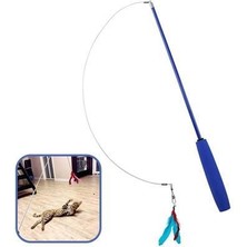 Buffer Teleskopik Tüylü ve Çanlı Eğlenceli Kedi Oyun Oltası Ayarlanabilir Boy 38-97 cm