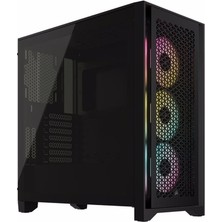 Corsair CC-9011240-WW Icue 4000D Rgb Airflow Temperli Cam Mid Tower Kasa Siyah