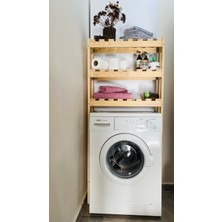 Elmobsan Banyo Çamaşır Makinesi Üstü Raflı Düzenleyici Dolap