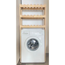 Elmobsan Banyo Çamaşır Makinesi Üstü Raflı Düzenleyici Dolap