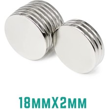 Hdg Çap 18MM x Kalınlık 2mm Yuvarlak Güçlü Neodyum Magnet Mıknatıs
