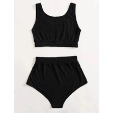 Fancy&Dancy Kadın Kaşkorse Kumaş Yüksek Bel İç Çamaşır Takımı - Sütyen Külot Takımı - 50100