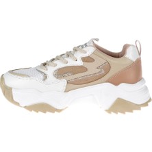 Pullman Kadın Spor Ayakkabı Sneaker SMS-65100   Beyaz Bej