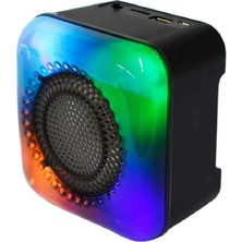 Lenipa GTS-1373 RGB Işıklı Ses Bombası Hafıza Kartı Usb Radio Mini Taşınabilir Bluetooth Hoparlör 3"