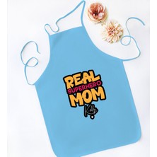 Bk Gift Kişiye Özel Isimli Anneler Günü Tasarımlı Mavi Mutfak Önlüğü, Aşçı Önlüğü, Şef Önlüğü, Anneye Hediye-21
