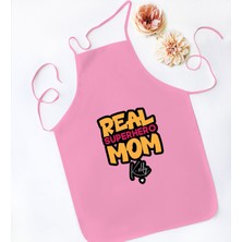 Bk Gift Kişiye Özel Isimli Anneler Günü Tasarımlı Pembe Mutfak Önlüğü, Aşçı Önlüğü, Şef Önlüğü, Anneye Hediye-20