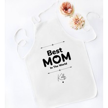 Bk Gift Kişiye Özel Isimli Anneler Günü Tasarımlı Beyaz Mutfak Önlüğü, Aşçı Önlüğü, Şef Önlüğü, Anneye Hediye-15