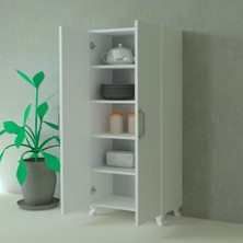 Mobilique % 100 Mdf Çok Amaçlı Kiler Dolabı Beyaz Montajsız Çok Renkli