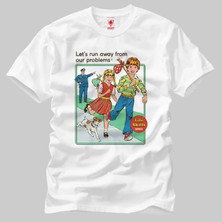 Built By Crazy Lets Run Away From Our Problems Unisex Tişört