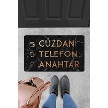 Evaşk Kapı Önü Paspası Vinil Kaymaz Tabanlı