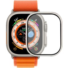 HEPTEKİLETİŞİM Apple Watch Ultra 49MM Metal Çerçeveli Ekran Koruyucu Kırılmaya Dayanıklı (Alm-02)