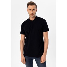 Polo Yaka Regular Kalıp Armürlü Tişört