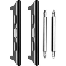 Microcase Apple Watch 42-44-45 mm To 20 mm Çevirici Metal Kordon Kayış Adaptörü Set - AL3134