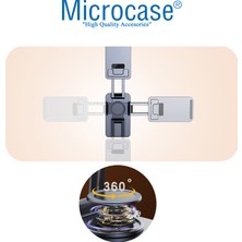 Microcase 360 Derece Dönerli Katlanabilir Masaüstü Telefon Tablet Tutucu Metal Stand - K51 AL3759 Koyu Gri