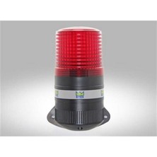 Sirex SDS-R220B-WB 220V Sirenli Flaşör Döner Sürekli Ledli Tek Katlı Kırmızı Işıklı Kolon