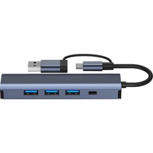 Binduo Dizüstü Bilgisayar Masaüstleri Için USB C - Ethernet Adaptör Kompakt USB Hub (Yurt Dışından)