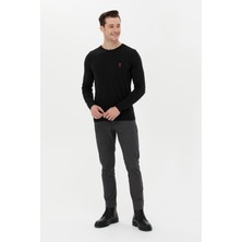 U.S. Polo Assn. Erkek Siyah Triko Kazak 50253443-VR046