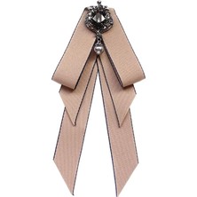 Plaza Kadınlar Boyun Boyun Vintage College Style Rhinestone Kravat Balo Hediye Elbisesi Khaki (Yurt Dışından)