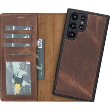 Samsung Galaxy S22 Ultra Uyumlu Deri Cüzdanlı Kılıf Mwwn G2